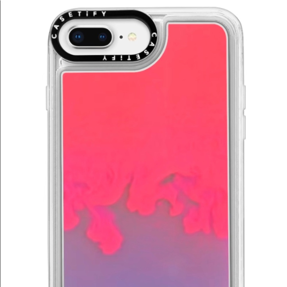 Casetify Neon Sand Hotline Blue & Pink  iPhone 6+/7+/8+ Case